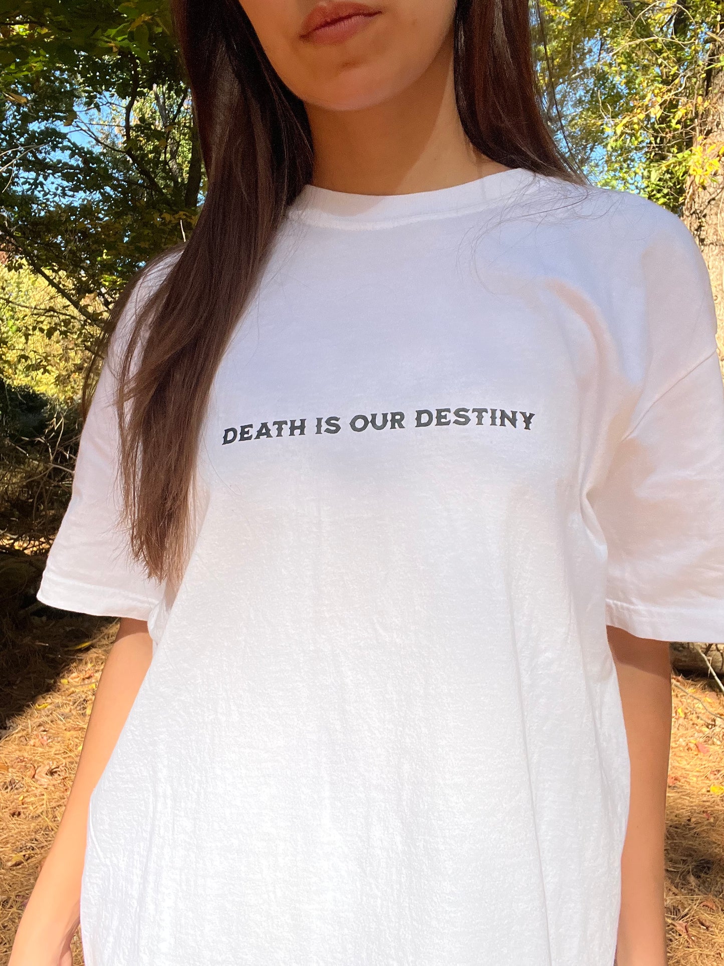 DEATH IS OUR DESTINY, BE HERE NOW T-SHIRT